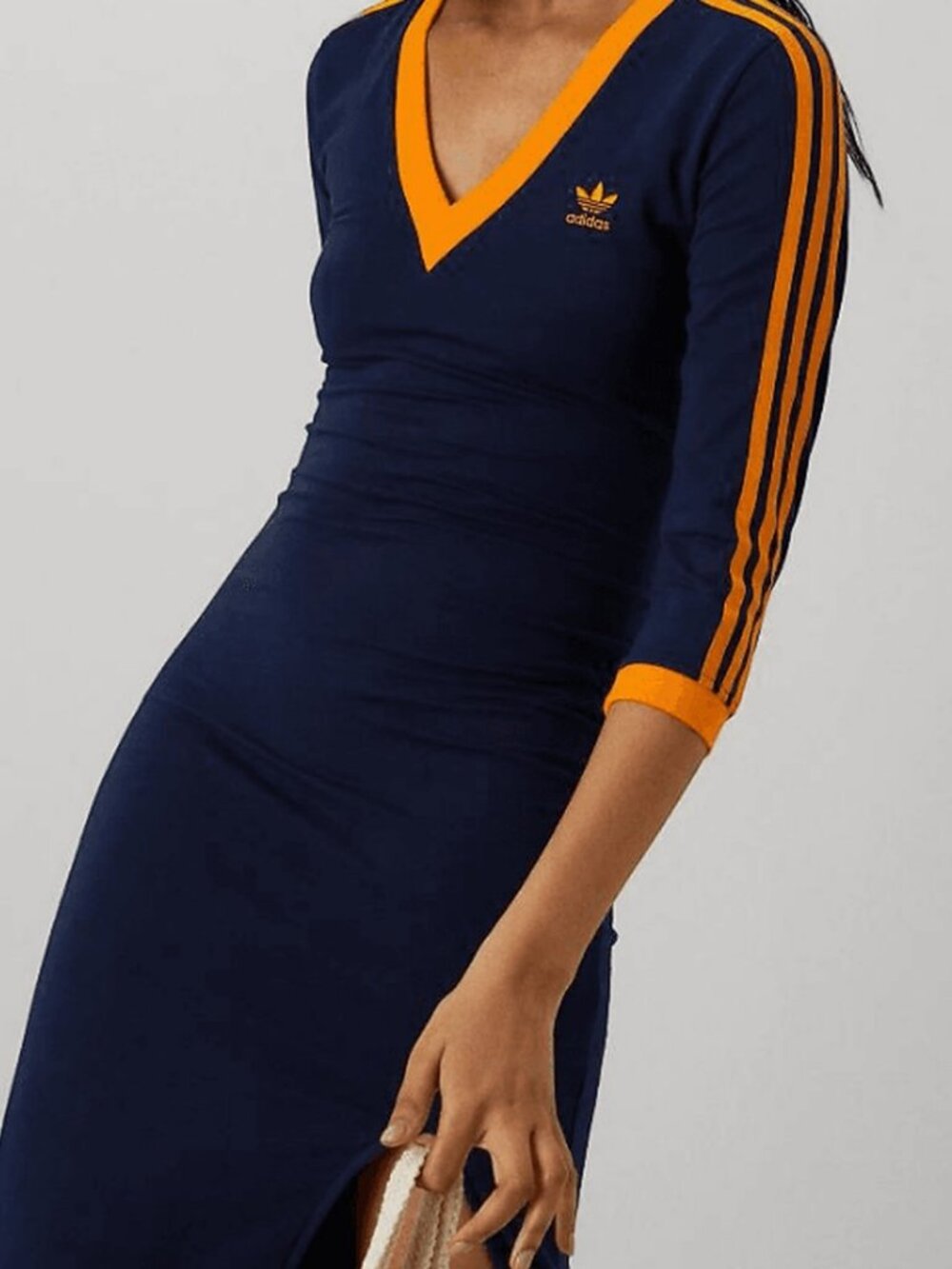 NWT ADIDAS ADICOLOR CLASSICS 3-STRIPES MAXI DRESS  SIZE XL - Picture 2 of 8